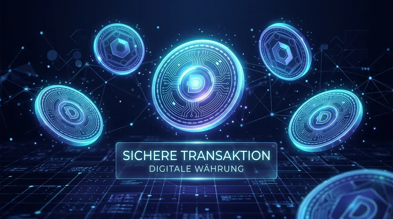 Digitale Münzsymbole als Darstellung von Krypto-Zahlungen in einem Offshore-Casino